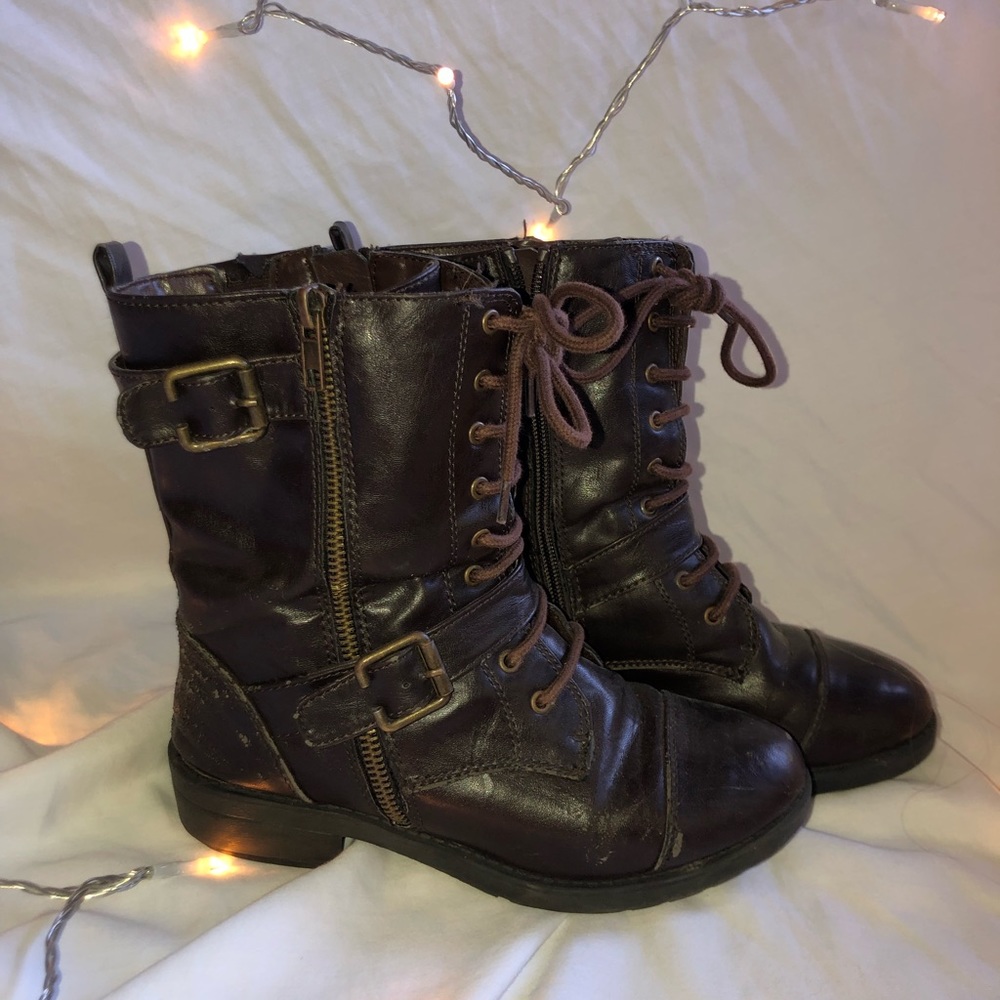 Cute Brown Laces Boots